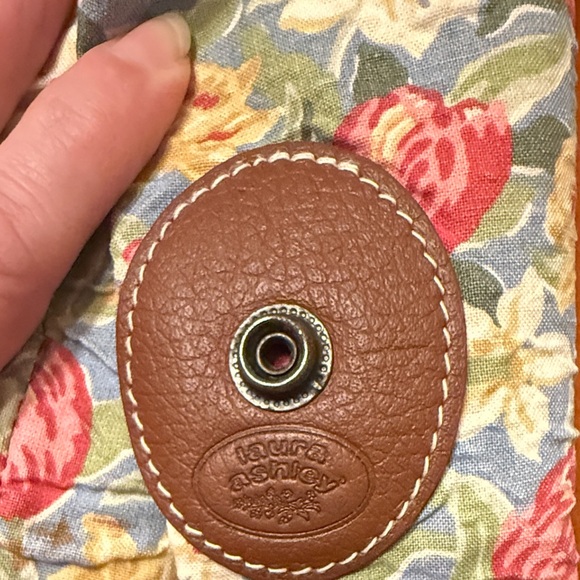 Laura Ashley Floral Duffel Bag with Brown Leather Accents - Picture 2 of 7